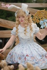 画像7: 【送料無料】L1682 アリス柄パフスリーブワンピース《予約限定》 (7)