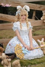 画像8: 【送料無料】L1682 アリス柄パフスリーブワンピース《予約限定》 (8)