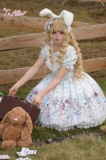 画像9: 【送料無料】L1682 アリス柄パフスリーブワンピース《予約限定》 (9)