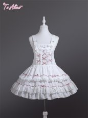 画像1: 【送料無料】L1692 SugarRibbonサロペットスカート《予約受付》 (1)
