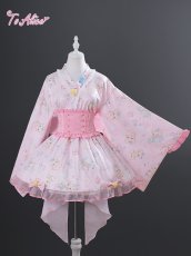 画像3: 【送料無料】L1694 ゆめかわくま浴衣《予約受付》 (3)