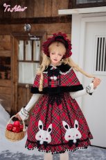 画像17: 【送料無料】L1698 うさぎ×チェックジャンパースカート《予約受付》 (17)