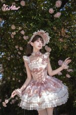 画像14: 【送料無料】L1700 ローズ・リボンコルセットドレス《予約受付》 (14)