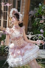 画像7: 【送料無料】L1700 ローズ・リボンコルセットドレス《予約受付》 (7)