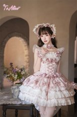 画像13: 【送料無料】L1700 ローズ・リボンコルセットドレス《予約受付》 (13)