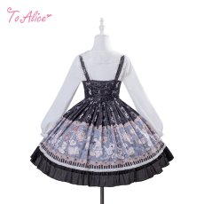 画像3: 【送料無料】L1715 アリス柄ジャンパースカート《予約受付》 (3)