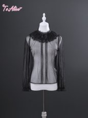 画像4: 【送料無料】L1725 ドットシフォン長袖トップス《予約受付》【計5000円以上】 (4)