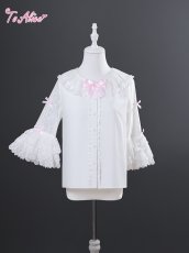 画像3: 【送料無料】L1741 sweet dreamsレース袖ブラウス《予約受付》 (3)