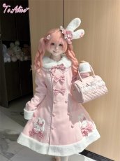 画像7: 【送料無料】L1744うさちゃんリボンロングコート《予約受付》 (7)