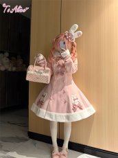 画像9: 【送料無料】L1744うさちゃんリボンロングコート《予約受付》 (9)