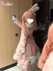 画像13: 【送料無料】L1744うさちゃんリボンロングコート《予約受付》 (13)