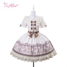 画像1: 【送料無料】L1745アンティークベア2wayワンピース《予約受付》 (1)