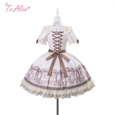 画像2: 【ToAlice】L1745アンティークベア2wayワンピース (2)