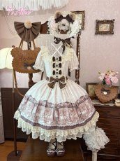 画像2: 【送料無料】LS228 アンティークくま耳ハーフボンネット《予約受付》 (2)