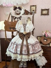 画像3: 【送料無料】LS228 アンティークくま耳ハーフボンネット《予約受付》 (3)