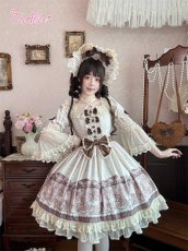 画像4: 【送料無料】LS228 アンティークくま耳ハーフボンネット《予約受付》 (4)