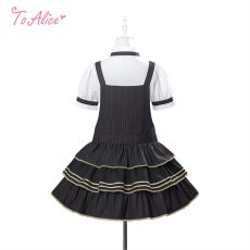 画像3: 【ToAlice】L1770レトロ学院サロペットスカート (3)