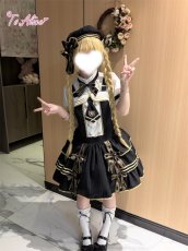 画像14: 【送料無料】L1770レトロ学院サロペットスカート《予約受付》 (14)