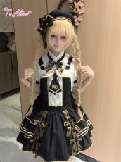 画像7: 【送料無料】L1770レトロ学院サロペットスカート《予約受付》 (7)