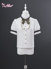 画像3: 【送料無料】L1771 レトロ学院パフ袖ブラウス《予約受付》 (3)