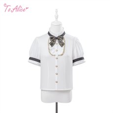 画像1: 【送料無料】L1771 レトロ学院パフ袖ブラウス《予約受付》 (1)