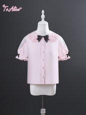 画像4: 【送料無料】L1773 Cuchure Lapin 刺繍パフ袖ブラウス《予約受付》 (4)