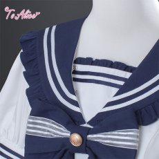 画像5: 【送料無料】L1785リボンたっぷりマリンワンピース《予約受付》 (5)