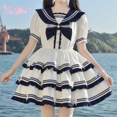 画像7: 【送料無料】L1785リボンたっぷりマリンワンピース《予約受付》 (7)