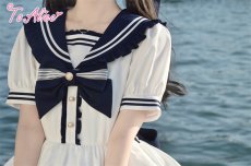 画像8: 【送料無料】L1785リボンたっぷりマリンワンピース《予約受付》 (8)