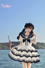 画像10: 【送料無料】L1785リボンたっぷりマリンワンピース《予約受付》 (10)