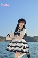 画像12: 【送料無料】L1785リボンたっぷりマリンワンピース《予約受付》 (12)