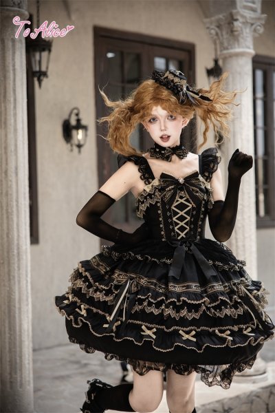 送料無料】LS330 Noir Doll はしごレースリボンチョーカー《予約受付