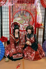 画像10: 【ToAlice】S1184和花クリップ付きハーフボンネットカチューシャ (10)