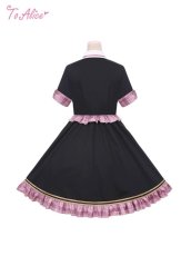 画像2: 【ToAlice】L774タータンチェック切り替えロックワンピース (2)
