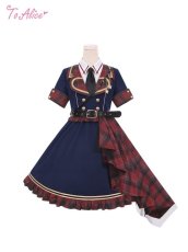画像17: 【ToAlice】L774タータンチェック切り替えロックワンピース (17)