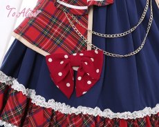 画像3: 【送料無料】L828メロディチェックアイドルジャンパースカート《予約受付》 (3)