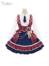 画像2: 【送料無料】L828メロディチェックアイドルジャンパースカート《予約受付》 (2)