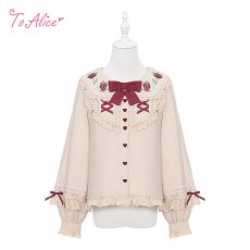 画像1: 【ToAlice】L846 野いちごフリルデコレーションブラウス (1)