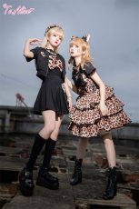 画像13: 【ToAlice】L999ハートレオパードティアードジャンパースカート【30％OFF】 (13)
