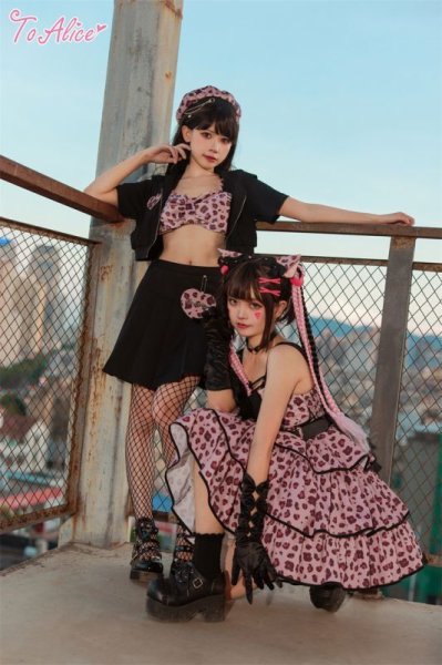 ToAlice】S1855レオパードハートチャーム付きベレー帽【70％OFF】 - To