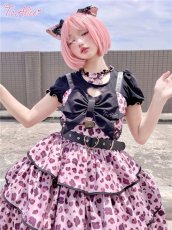 画像19: 【ToAlice】L999ハートレオパードティアードジャンパースカート【30％OFF】 (19)