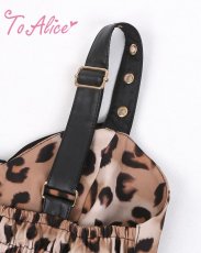 画像6: 【ToAlice】L999ハートレオパードティアードジャンパースカート【30％OFF】 (6)