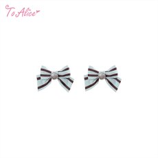 画像1: 【ToAlice】LS123ダブルラインリボンヘアクリップ (1)