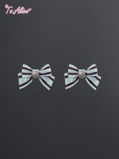 画像2: 【ToAlice】LS123ダブルラインリボンヘアクリップ (2)