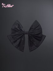 画像2: 【Last one】【ToAlice】LS13ビッグリボンブラックリボンブローチ (2)
