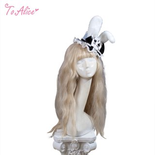 ToAlice】LS160白うさぎリボンカチューシャ - To Alice