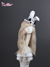 画像2: 【ToAlice】LS159白うさぎトランプハット (2)