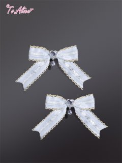 モノトーン♡_CHANEL_ヘアアクセ_バレッタ_リボン_ホワイト CHANEL シャネル バレッタ ヘアバレッタ ヘアアクセサリー