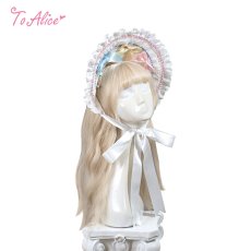 画像1: 【To Alice】LS180 パステルリボンハーフボンネット (1)