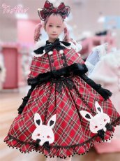 画像15: 【To Alice】L1699 ファー使いタータンチェックケープ (15)